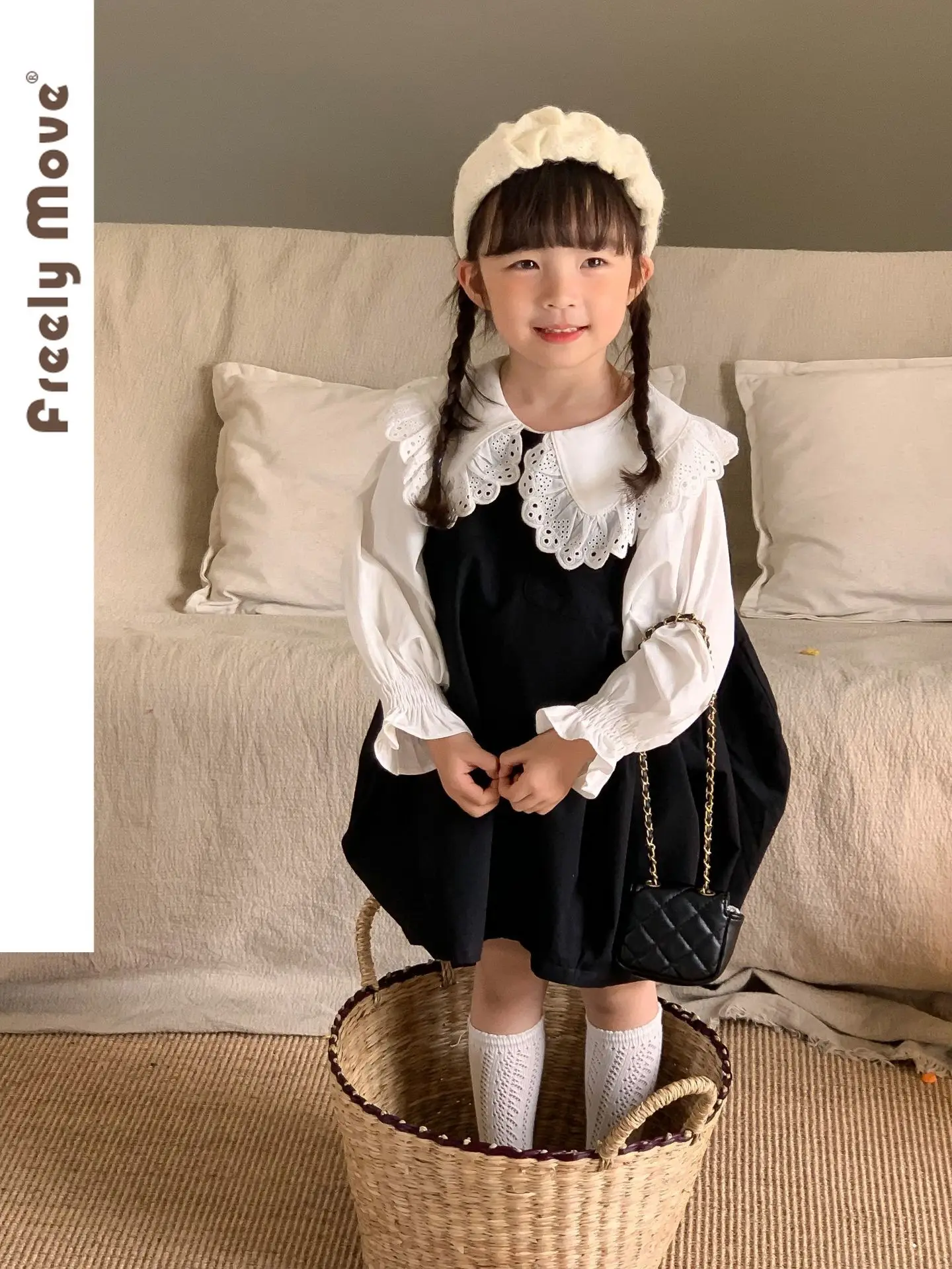 

Freely Move 2023 New Girls Dress Kids Clothes Autumn Children Clothing Long Sleeve Ruffles Lace Princess Dress for Girl Costumes