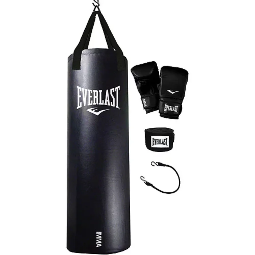 70-lb MMA Heavy Bag Training Kit Boxing Punching Bag Muay Thai Training Pressure Relief Bounce Back Sandbag Kickboxing Bag