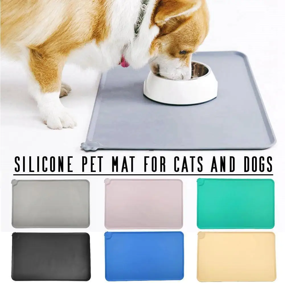 

Silicone Waterproof Pet Mat For Dog Cat Pet Food Pad Pet Bowl Drinking Mat Dog Feeding Placemat Portable Outdoor Feeding To T6P6