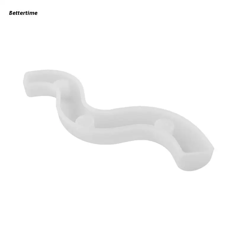 

B36D Handmade S-shaped Linear Candlestick Mirror Silicone Mold for Blessing Ceremony