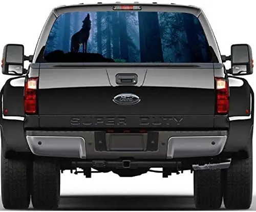 

Wolf Tint Rear Window Decal,Cool Car Sticker,Rear Window Decal Sticker Car Truck SUV Van 778,Wrap Graphic Perforated See Through