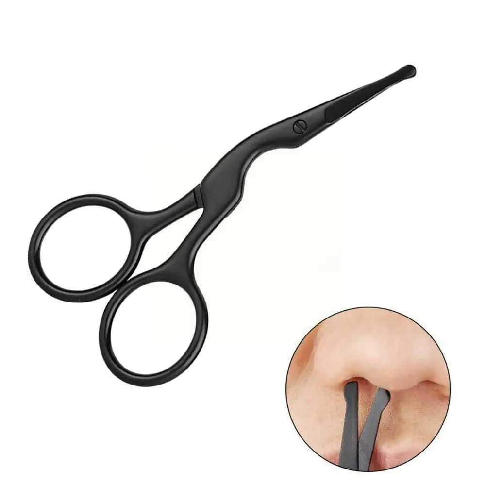 

Safe Nose Hair Remover Scissor Trimmer Steel Mini Portable Curved Eyebrow Scissors Rounded Scissors Safety Beard S8r6
