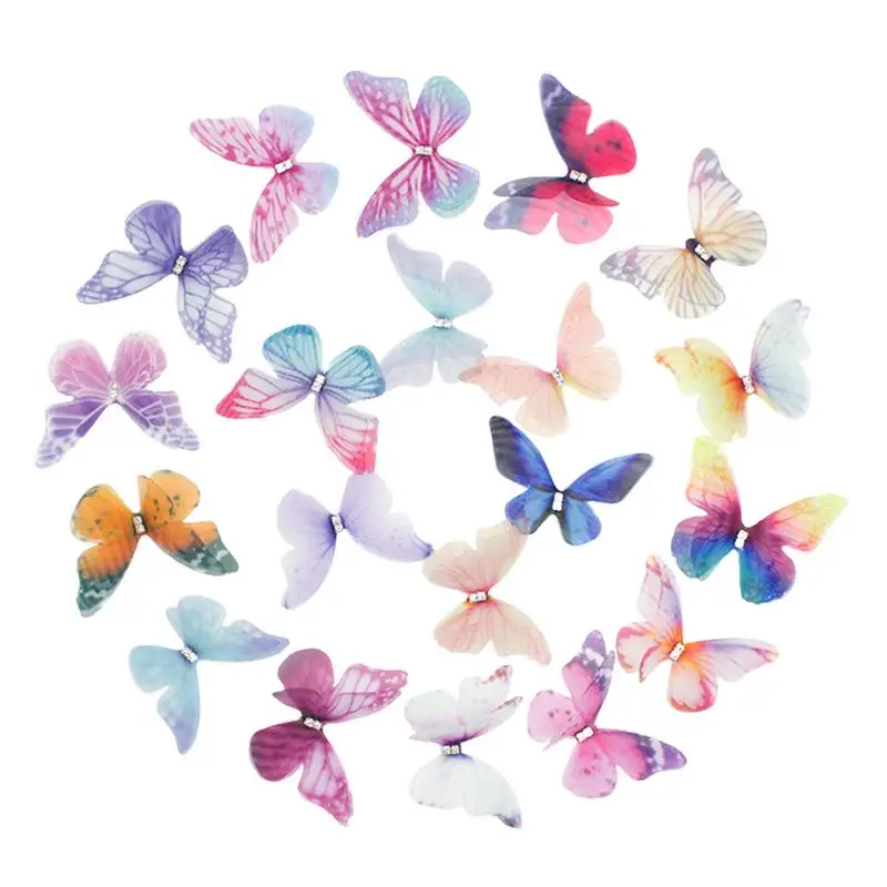 

Реалистичные бабочки 20 шт., крошечные бабочки для рукоделия, для самостоятельного изготовления различных стилей для украшения ребенка