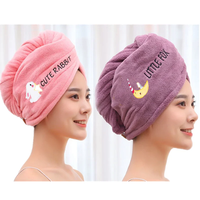 

Women Microfiber Towel Hair Towel Bath Towels for Adults Home Terry Towels Bathroom Serviette De Douche Turban for Drying Hair