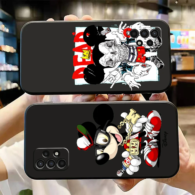 

Disney Mickey Anime Phone Case For Samsung Galaxy A31 A32 A41 A42 A51 A52 A71 A72 4G 5G Funda Liquid Silicon Carcasa Soft Black