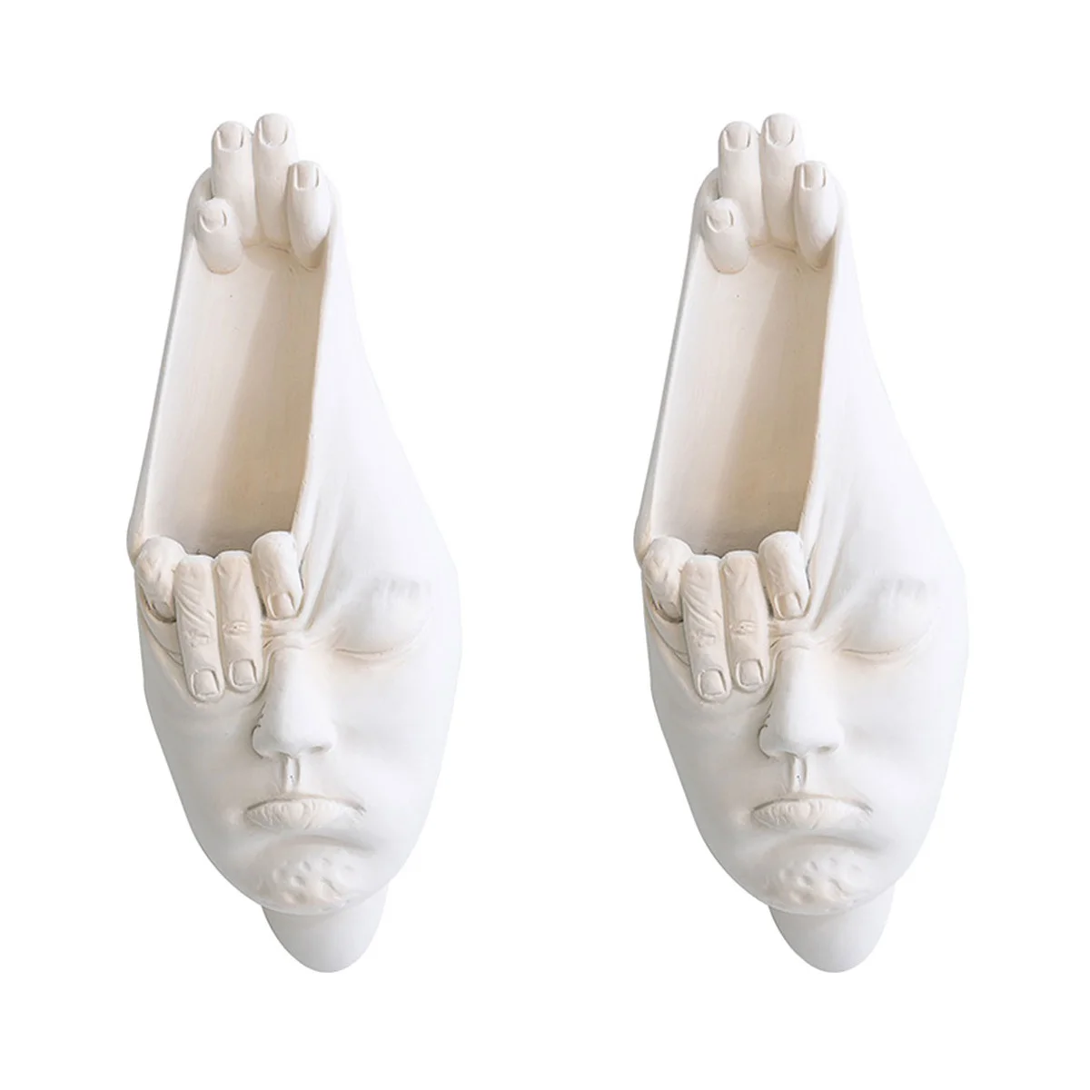 

Face Pot Planter Flower Potsvase Head Statue Resin Female Human Flowerpot Decorative Succulent Figure Shape Planters Sculpture
