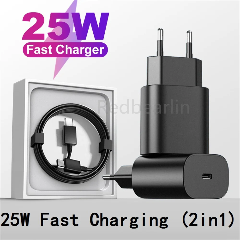 Зарядное устройство Usb Type-C, 25 Вт, для Samsung Galaxy S22 S21 S20 Note 20 A71 A80 S8 S7 S10