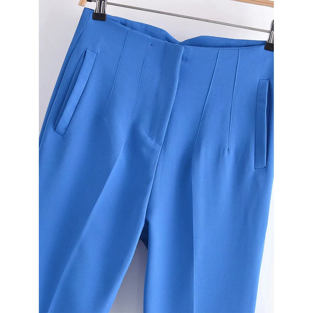 Женские брюки с завышенной талией узкие прямые повседневные в европейском и