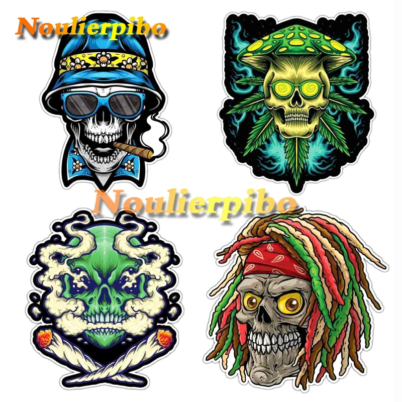

Creative Car Stickers Skull Smoking Marijuana Harmful To Health Life Is Running Out of Stickers Vinyl Decals Car Decor Decals