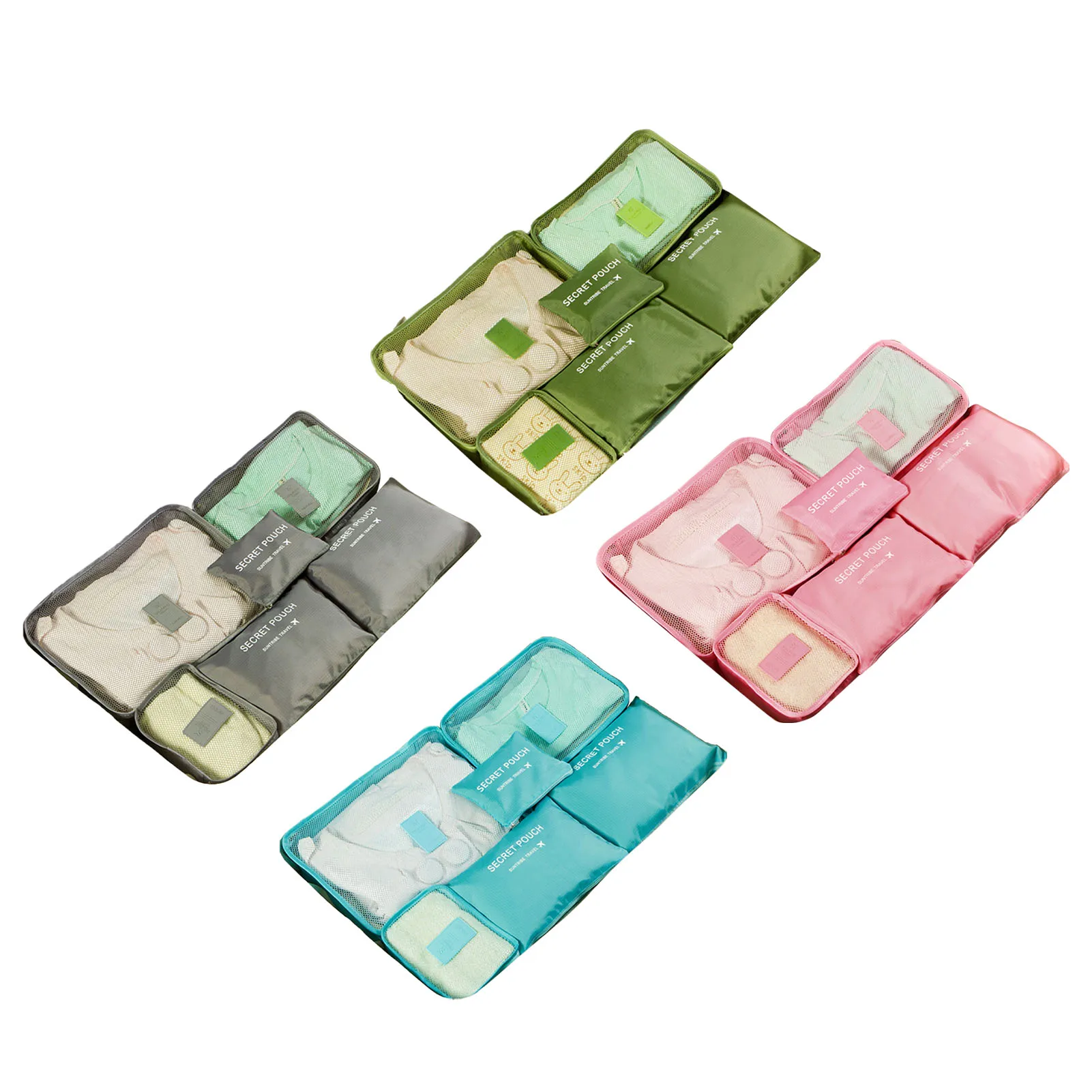 

6 шт. дорожная сумка для хранения, водонепроницаемая дорожная сумка для хранения багажа, набор упаковочных кубиков для чемодана