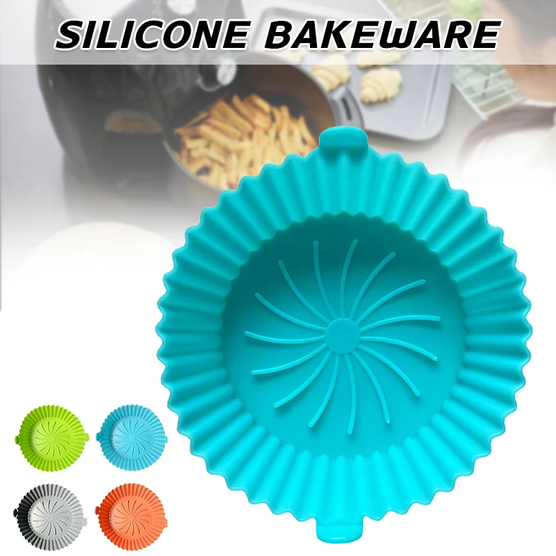 

Silicone Electric Air Fryer pad Reusable Heat-resistant Non-stick Round Baking Mat Air Fryers Accessories for Kitchen