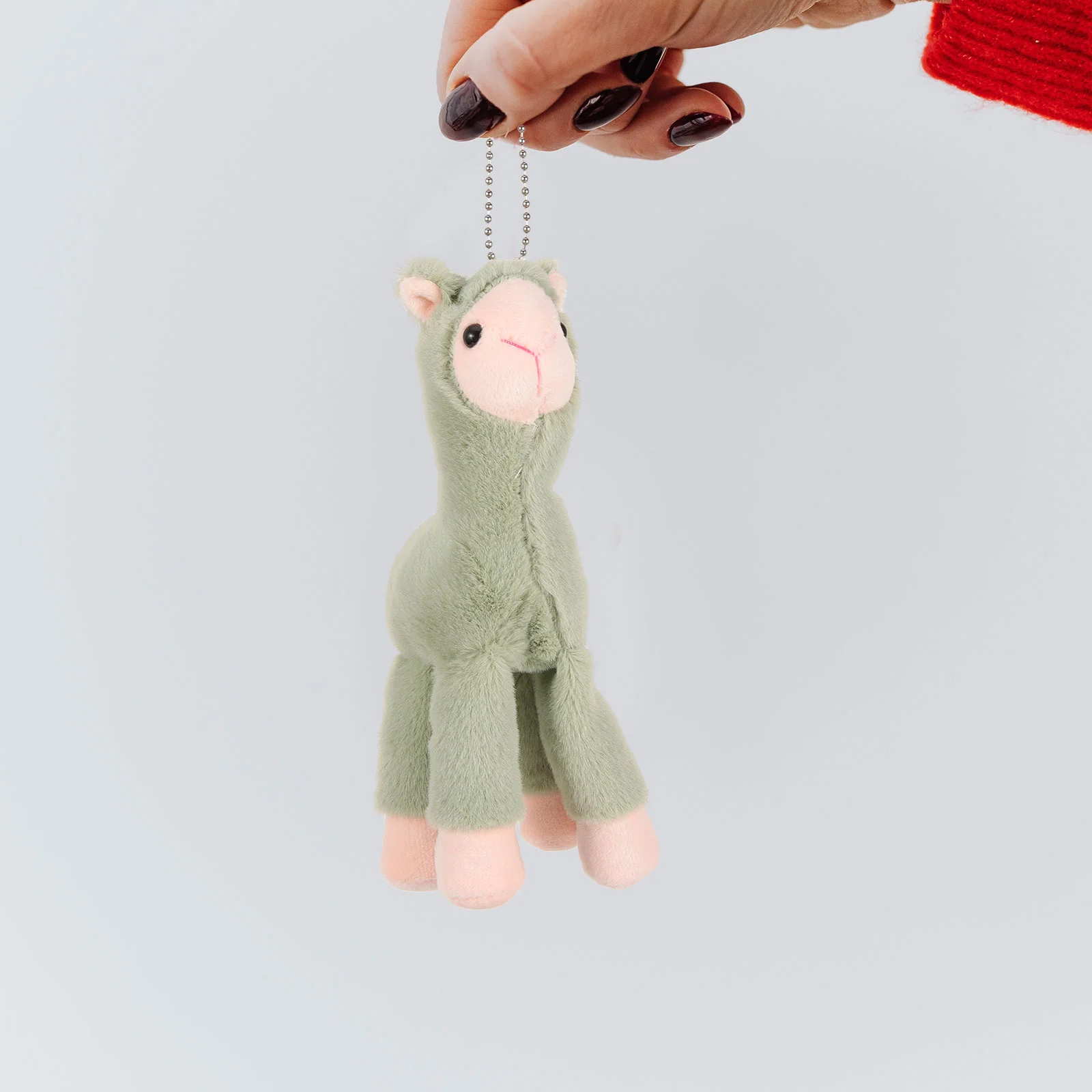 

6 Pcs Filler Key Chains Kids Alpaca Charms Decor Pendants Cute Animal Bag Girl Heart Fabric DIY Crafts Child Keychain