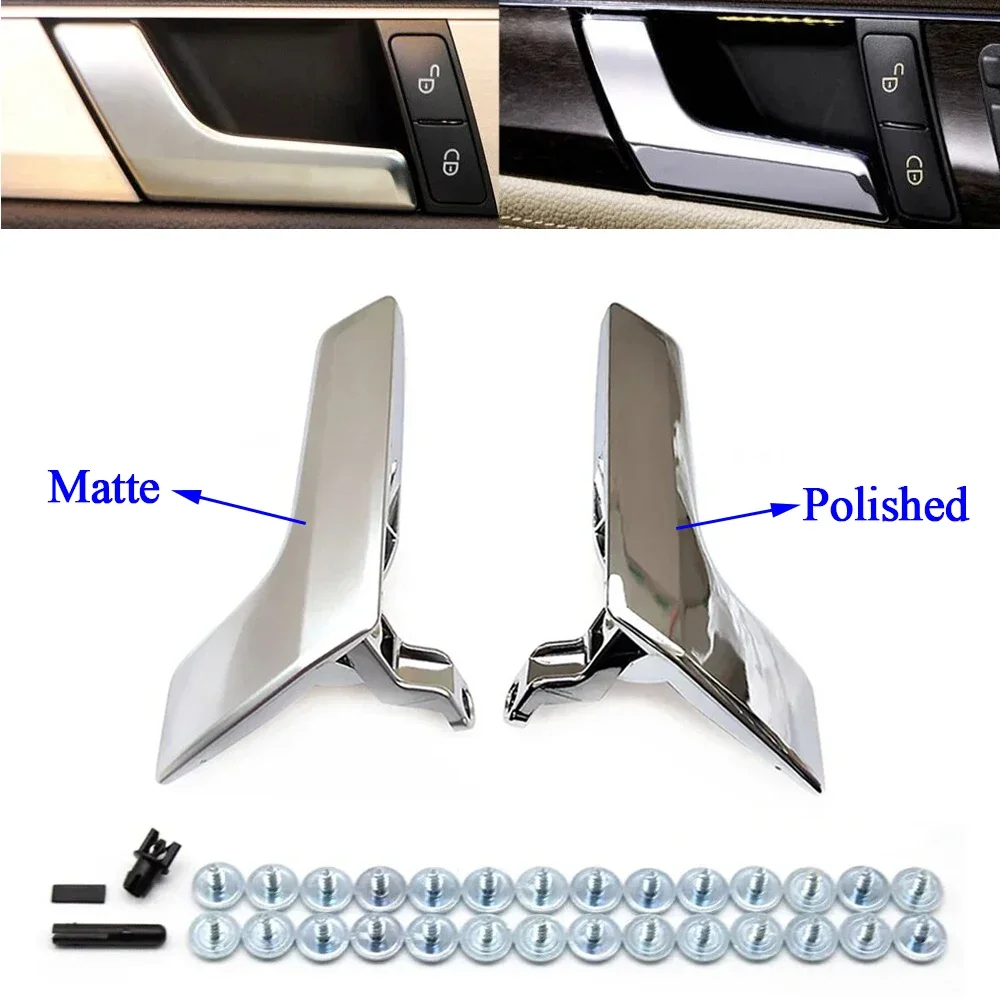 W204 X204 Хромированная дверная ручка серебристая левая и правая накладка на ручку