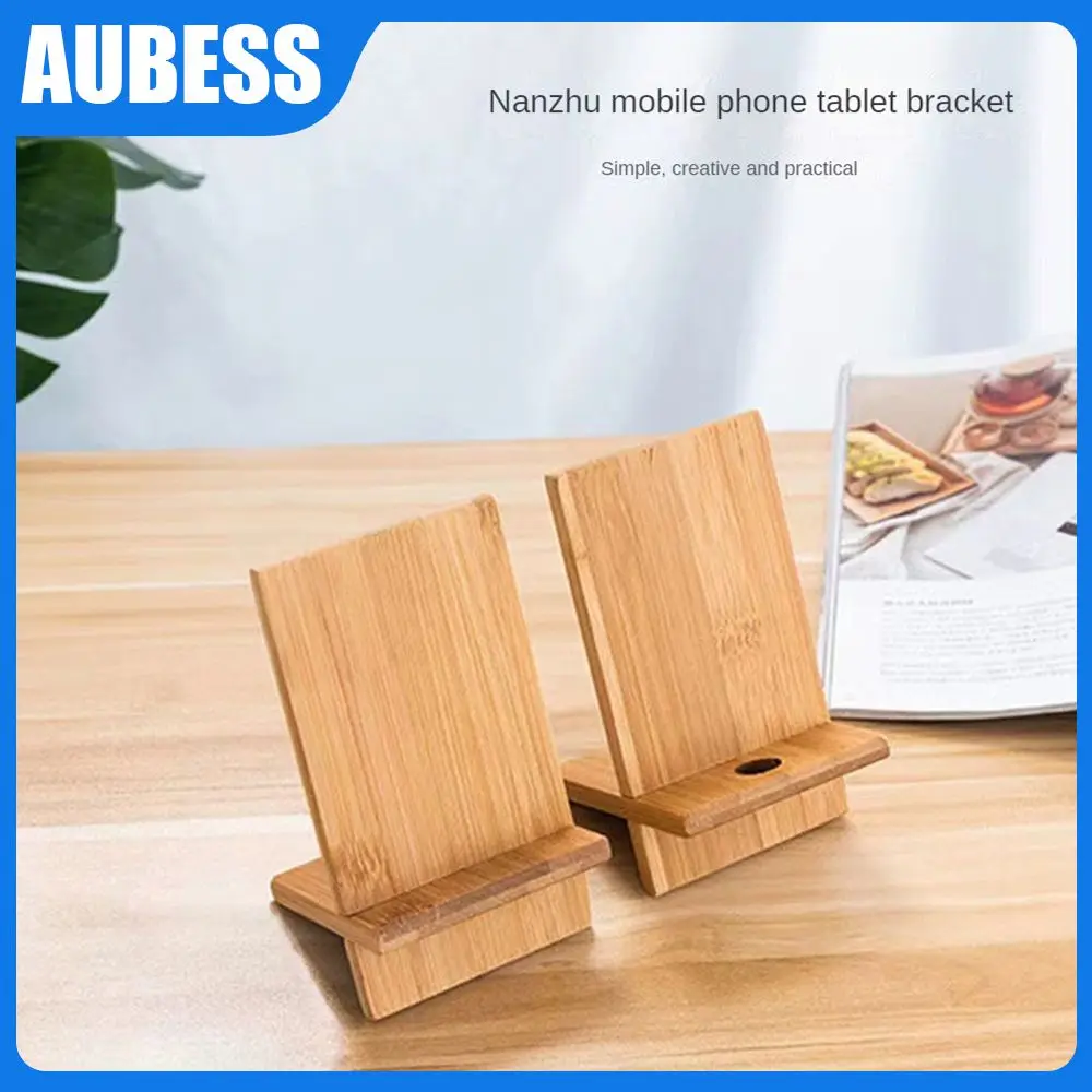 

1 Pcs Smartphone Mount Wear-resistant Creative Wooden Phone Stand Thickened High Quality Consumer Electronics Bamboo