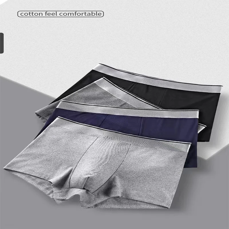 Hot Sale 8Pcs/Lot Men's Panties Underwear U Pouch Close-fitting Comfortable Pure Cotton Underpants Solid 100% Cotton Underpants