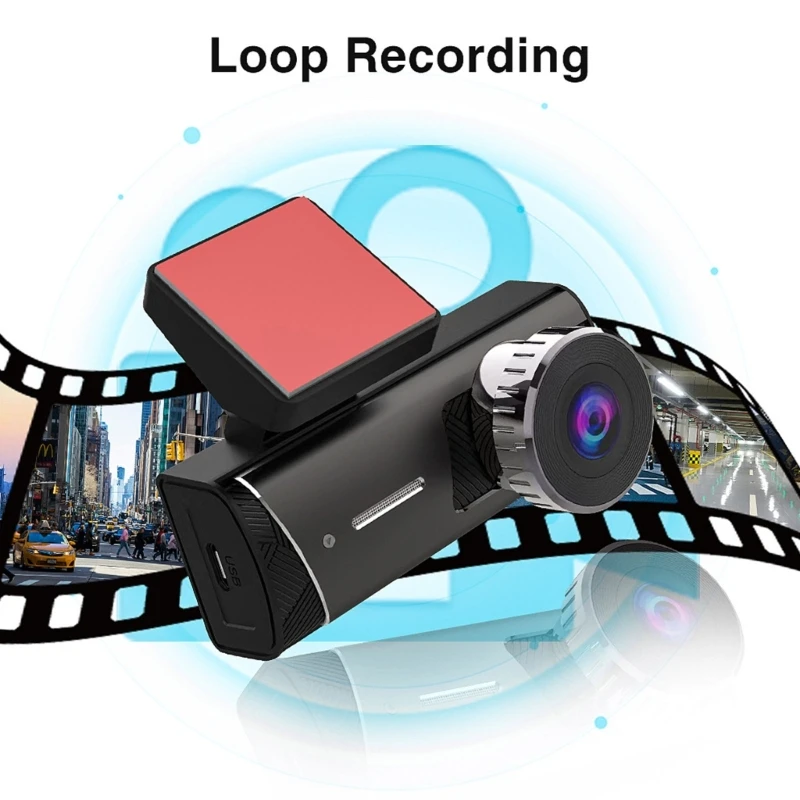 

Встроенный Wi-Fi видеорегистратор 1080P Поддержка 32 Гб 24 часа режим парковки широкий угол обзора 140 ° С ИК ночной циклической записью J60F