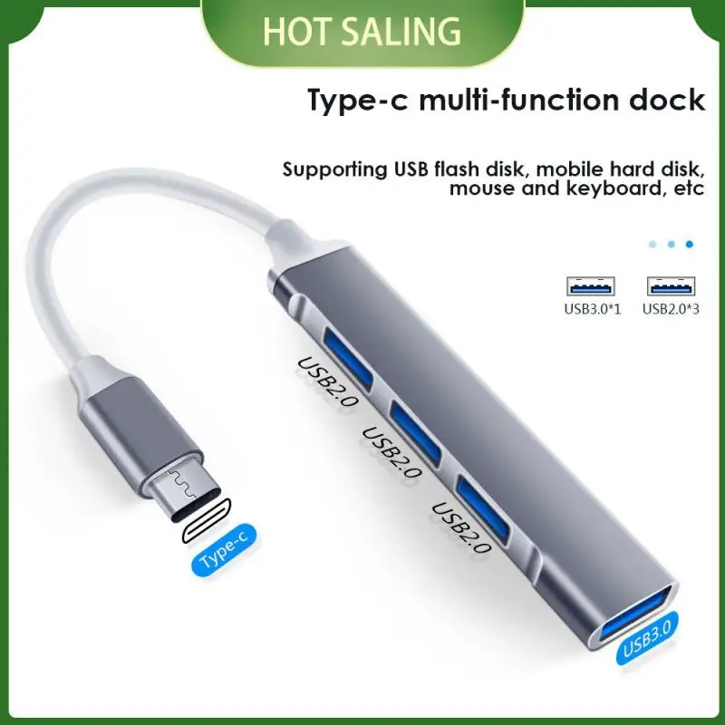 

RYRA 4Port USB 3.0 Hub Extensions Type C High Speed OTG Multi Splitter Adapters USB 3.0 2.0 Ports For PC Computer Laptop