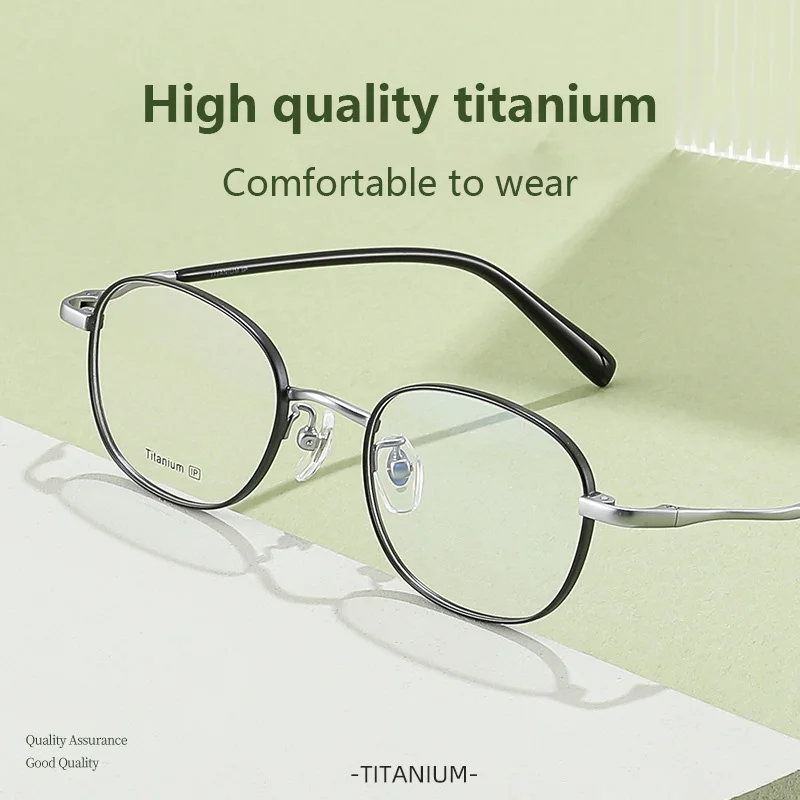 

Оправа для очков из чистого титана TR90 для мужчин и женщин, круглая ретро-оправа для рецептурных очков ПРИ близорукости, в Корейском стиле