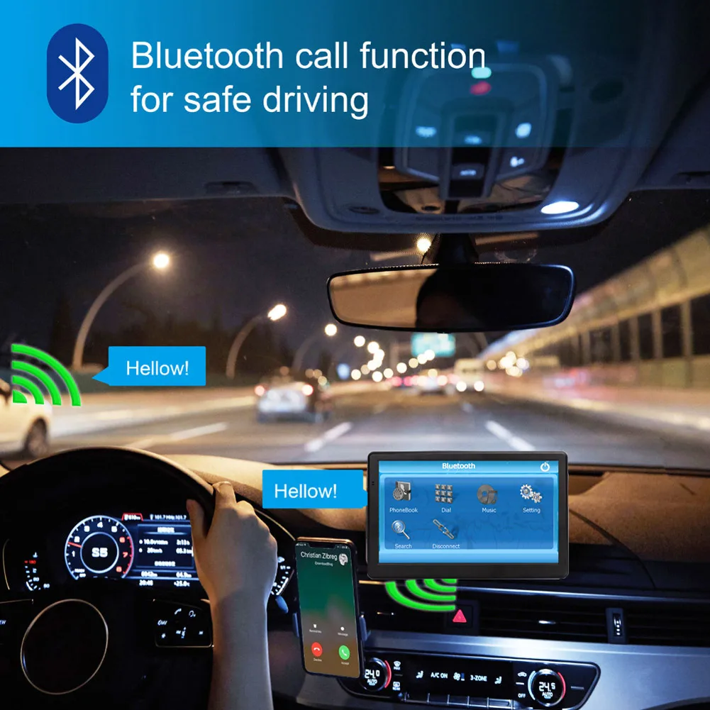 

Car Bluetooth GPS Navigation 7 Inch Touch Screen 256M+8G FM Truck GPS Navigators Europe Russia Australia Africa Map Free Update