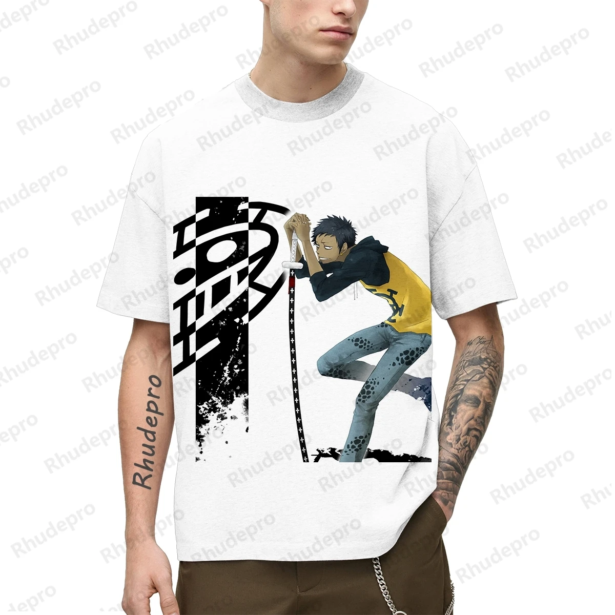 Унисекс Y2k Модный Топ Полной Длины С Короткими Рукавами Футболка One Piece D Луффи