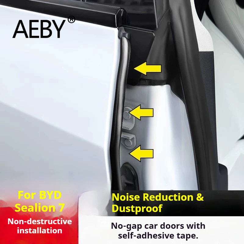 AEBY для BYD Sealion 7 2024 C, звукоизоляционная лента на столбе, пылезащитное уплотнение с шумоподавлением автомобиля, звукоизоляционная накладка (art.: 3920d32d5cd53) - 3920d32d5cd53