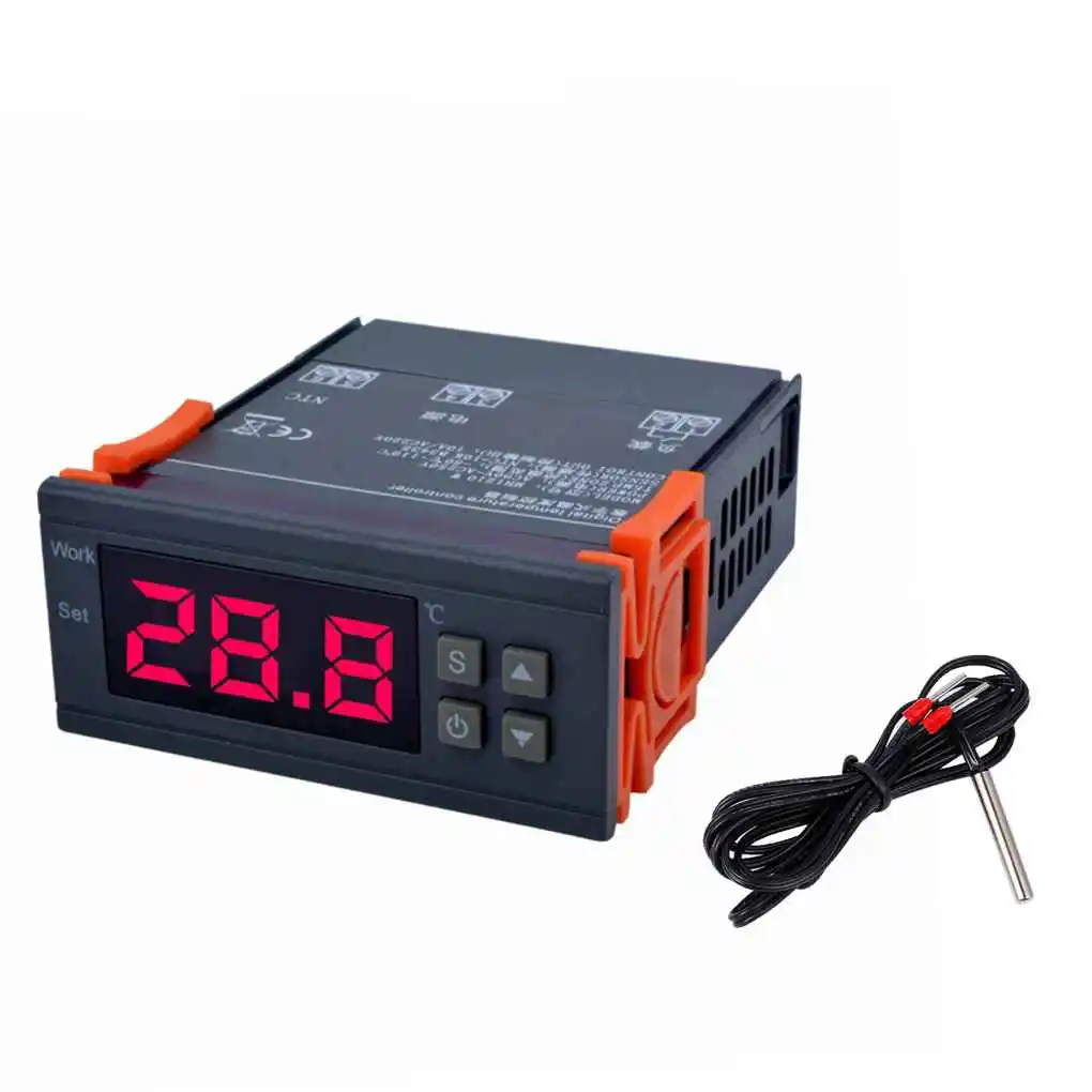 

MH1210W AC90V-250V Digital Temperature Controller -50-110 Celsius Degree Thermocouple Thermostat Refrigeration Heating Regulator