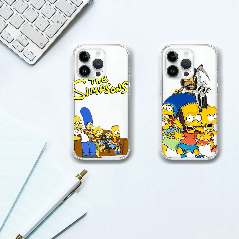 Прозрачный чехол для телефона с рисунком S-Simpsons Guy iPhone 12 11 14 13 15 16 Pro Max Plus Shell