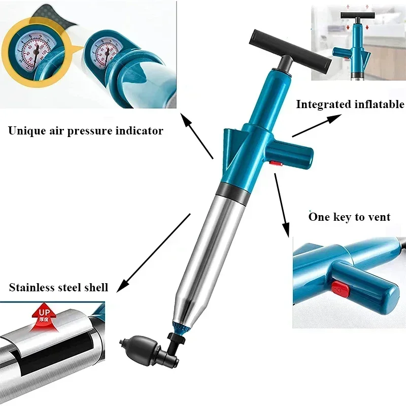 Устройство для разблокировки унитаза шланг высокого давления дренажный Плунжер