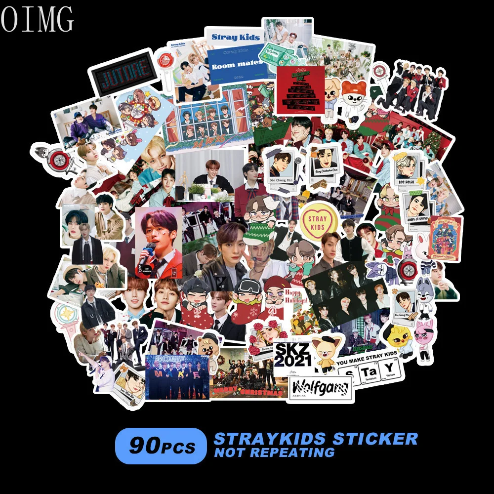 

90/100 шт. стикеры Kpop s Stray Kids новый альбом Рождественский EveL Noeasy милые фотонаклейки для мальчиков корейские Канцтовары декор для телефона ноут...