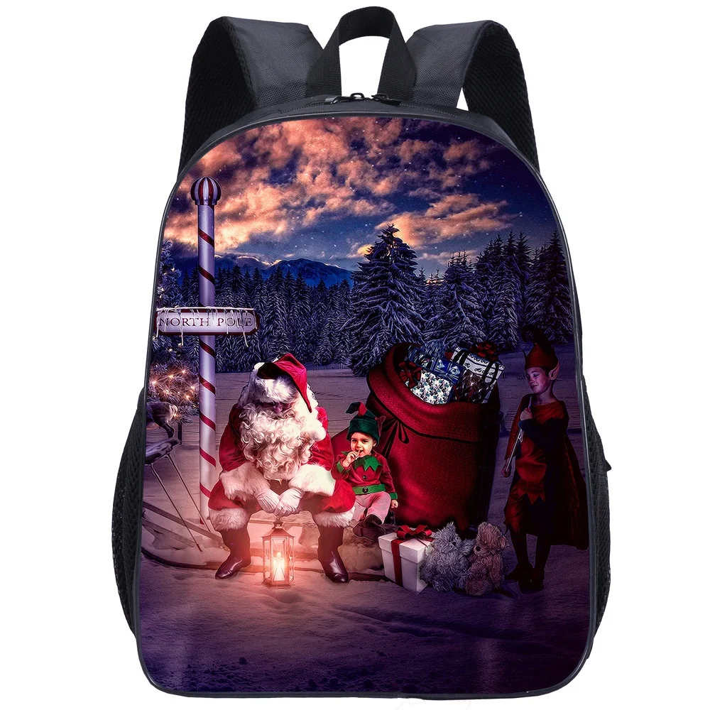 Children Fashion Cute Backpacks New Girl Boy Cartoon Pattern 3D Printing Christmas Gift Schoolbag for Primary School Students