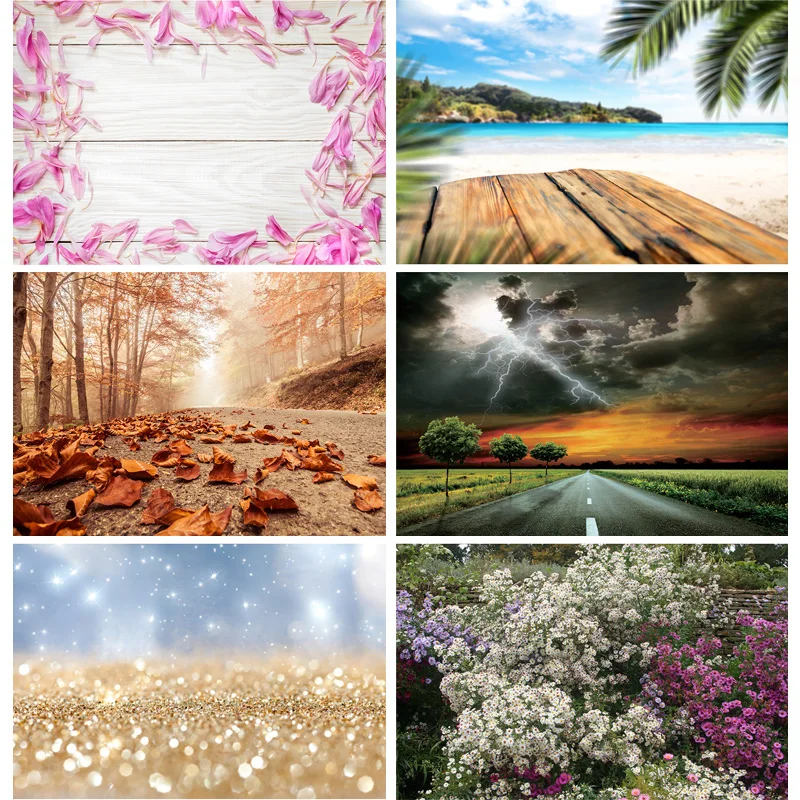 

Art Fabric Photography Backdrops Props Flower Board Landscape Children's Birthday Photo Studio Background 22612 ZHDT-12