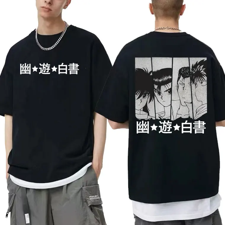 

Japanese Anime Yu Yu Hakusho Print T-Shirt Summer Short Sleeve Men Women Fashion Harajuku Tshirt Man Comfortable Oversized Tees