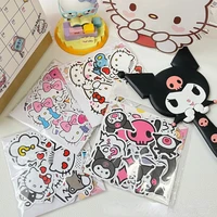 kawaii sanrio hand account stickers 40 pcs kuromikt cat cartoon cute mobile computer diy material anime waterproof stickers