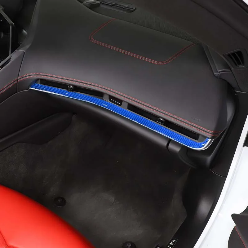 

For Chevrolet Corvette C8 Stingray Z51 Z06 2020-2023 Soft Carbon Fiber Car Central Control Side Air Outlet cover Trim Stickers