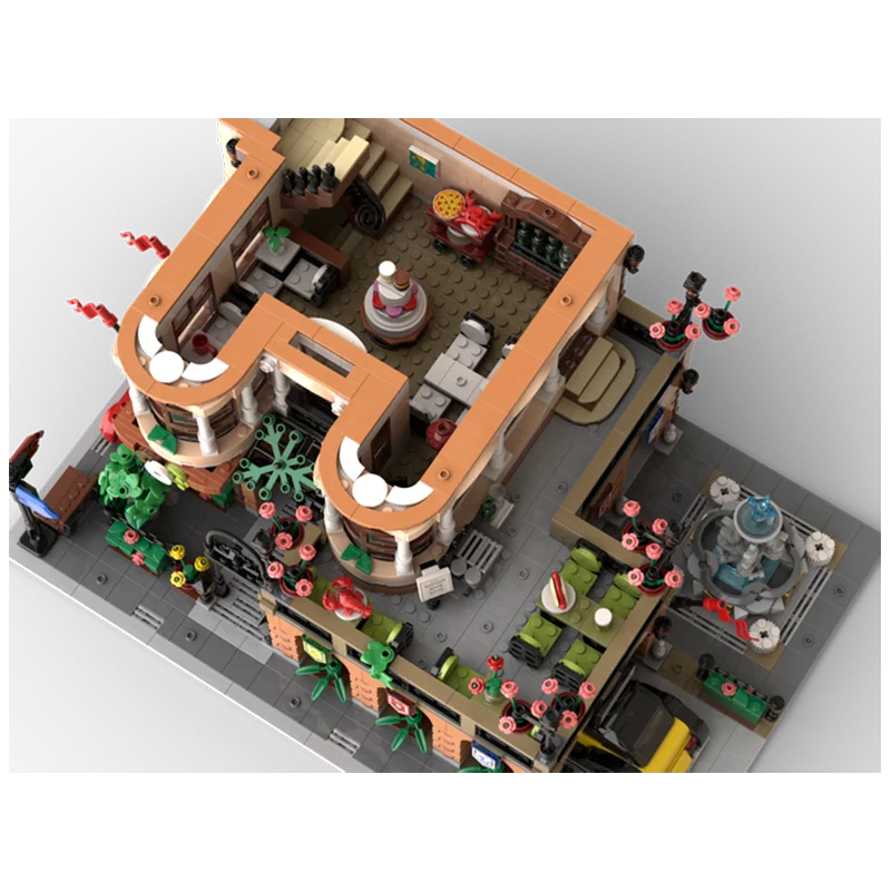 4552 шт. Детский конструктор MOC Сад дворец ресторан дом улица