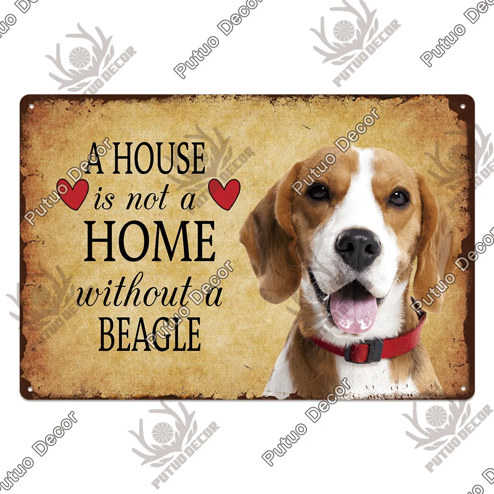 

Металлическая табличка Putuo Decor Собака