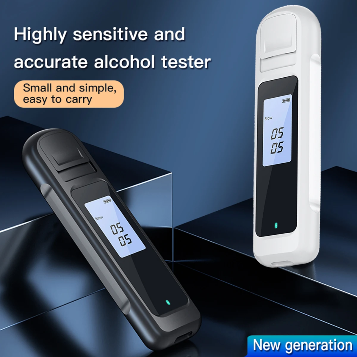 

Alcohol Breathalyser Rechargeable Breath Tester with 200mAh Battery High Accuracy Alcohol Meter with Digital LCD Display