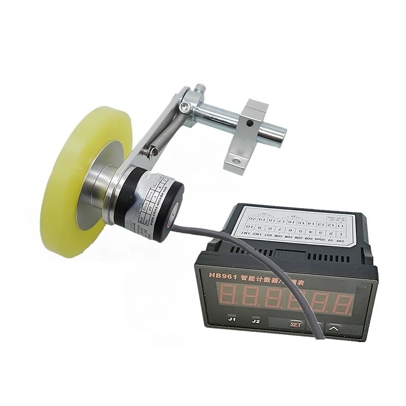 

Length measuring wheel encoder with indicator Textile and printing measuring sensor