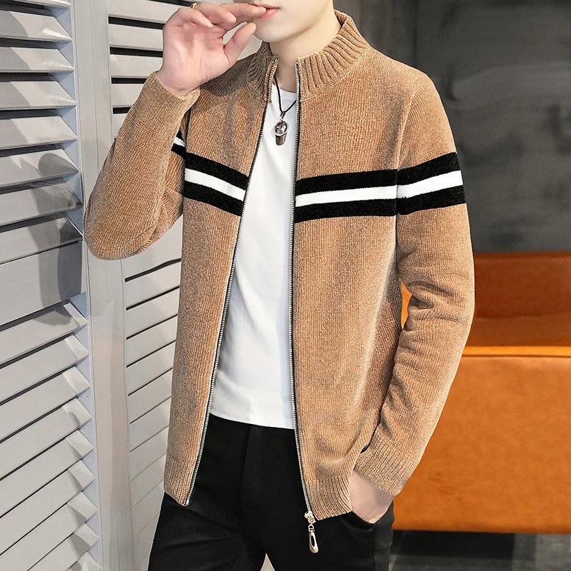 Men's Knitwear Cardigan Korean Trend 2023 Spring and Autumn New Men's Sweater Personalized Sweater Thin Jacket
