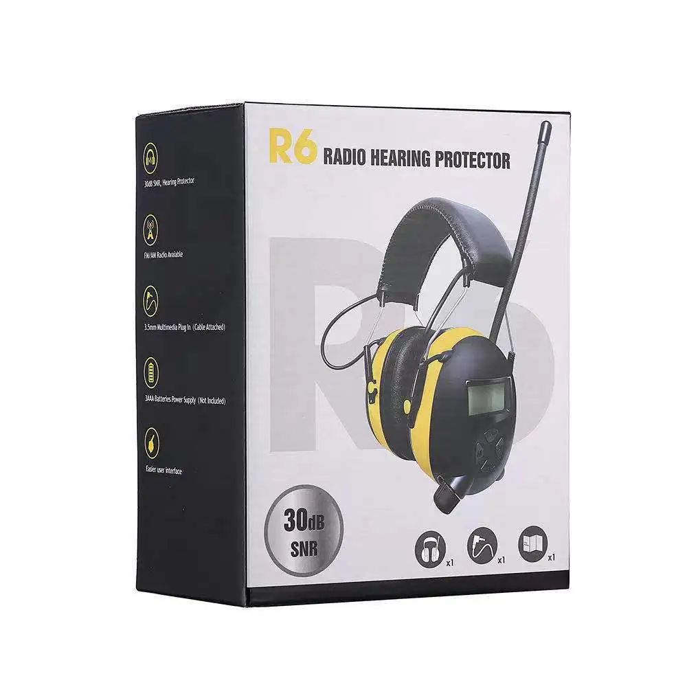 

Electronic Noise Reduction Earmuff Hearing Protector Headphone Digital AM / FM Radio Stereo Hearing Protection Ear Muffs