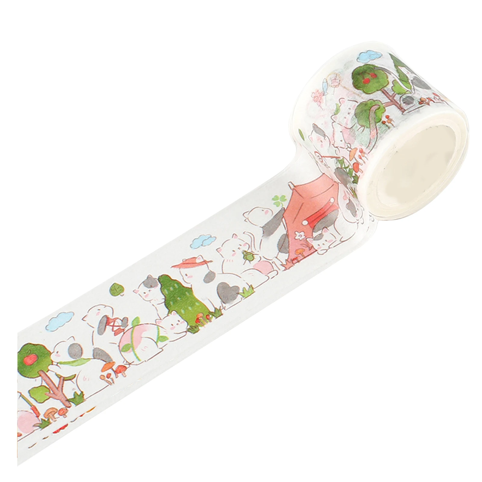 

1roll Sticky Scrapbooking Accessories Washi Tape Cartoon Easy Tear DIY Cute Animal Student Hand Account School Stationery Diary