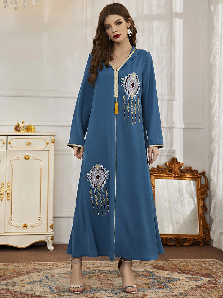 

TOLEEN Women Casual Elegant Maxi Dress 2022 Spring Long Sleeve Abaya Muslim Turkish Arabic Evening Party Festival Robe Vestidos