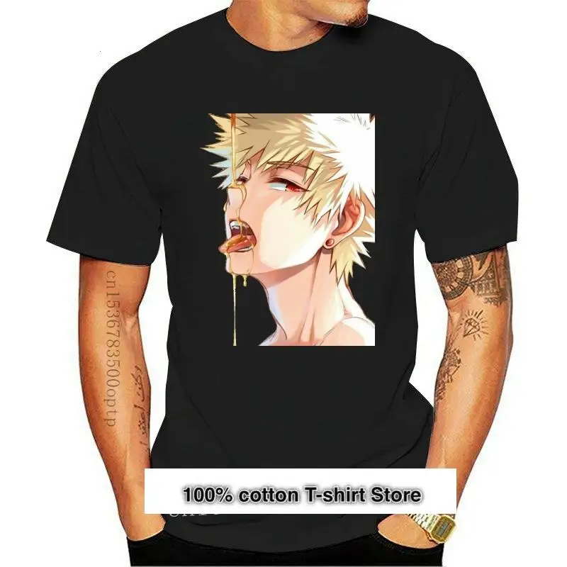 

Ahegao-camisetas de dibujos animados para hombre y mujer, camisa de moda 100% de algodón, Sexy, informal, de manga corta, Anime