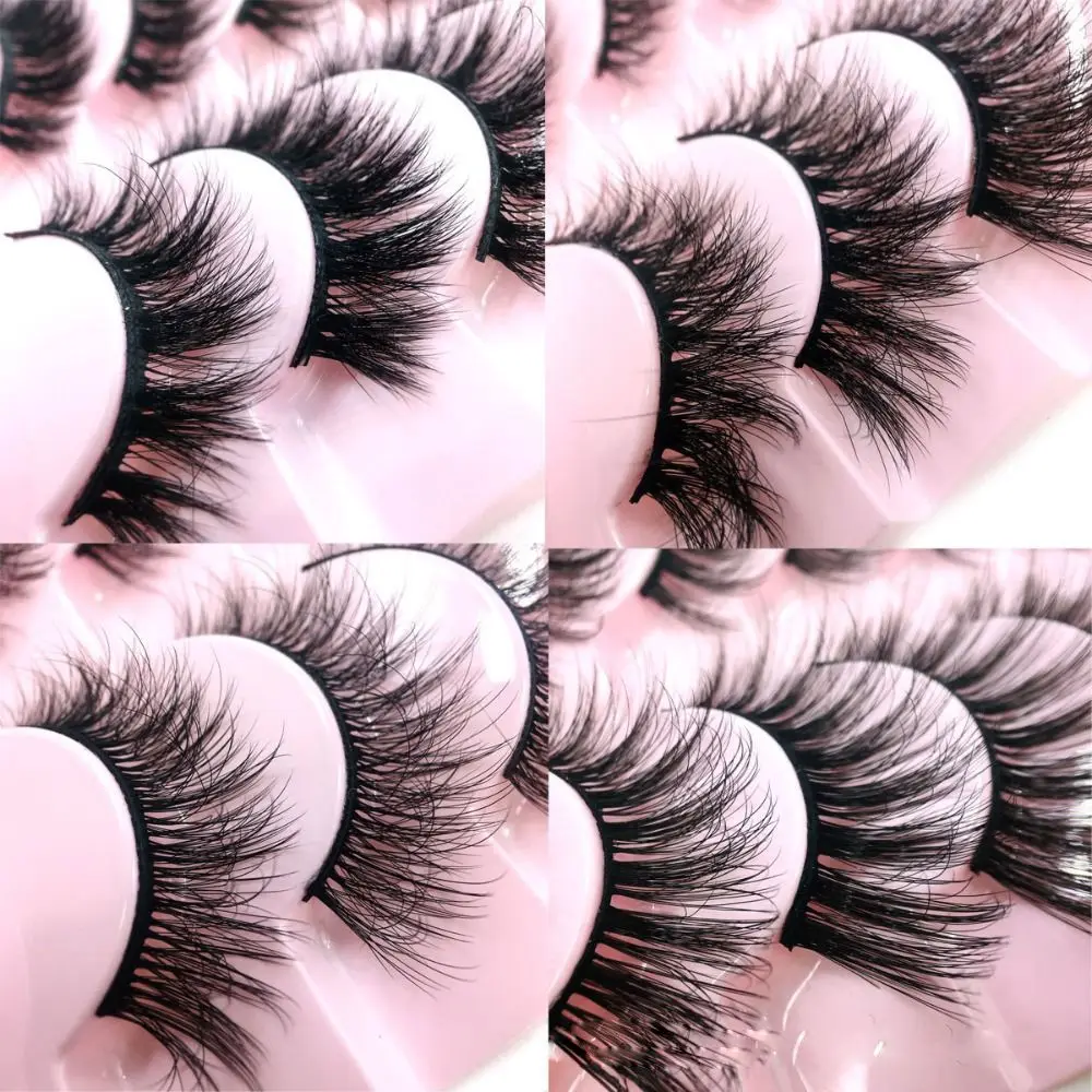 

10Pairs Women Fashion Multilayer Messy Dramatic Volume False Eyelahes Long Thick 3D Mink Hair