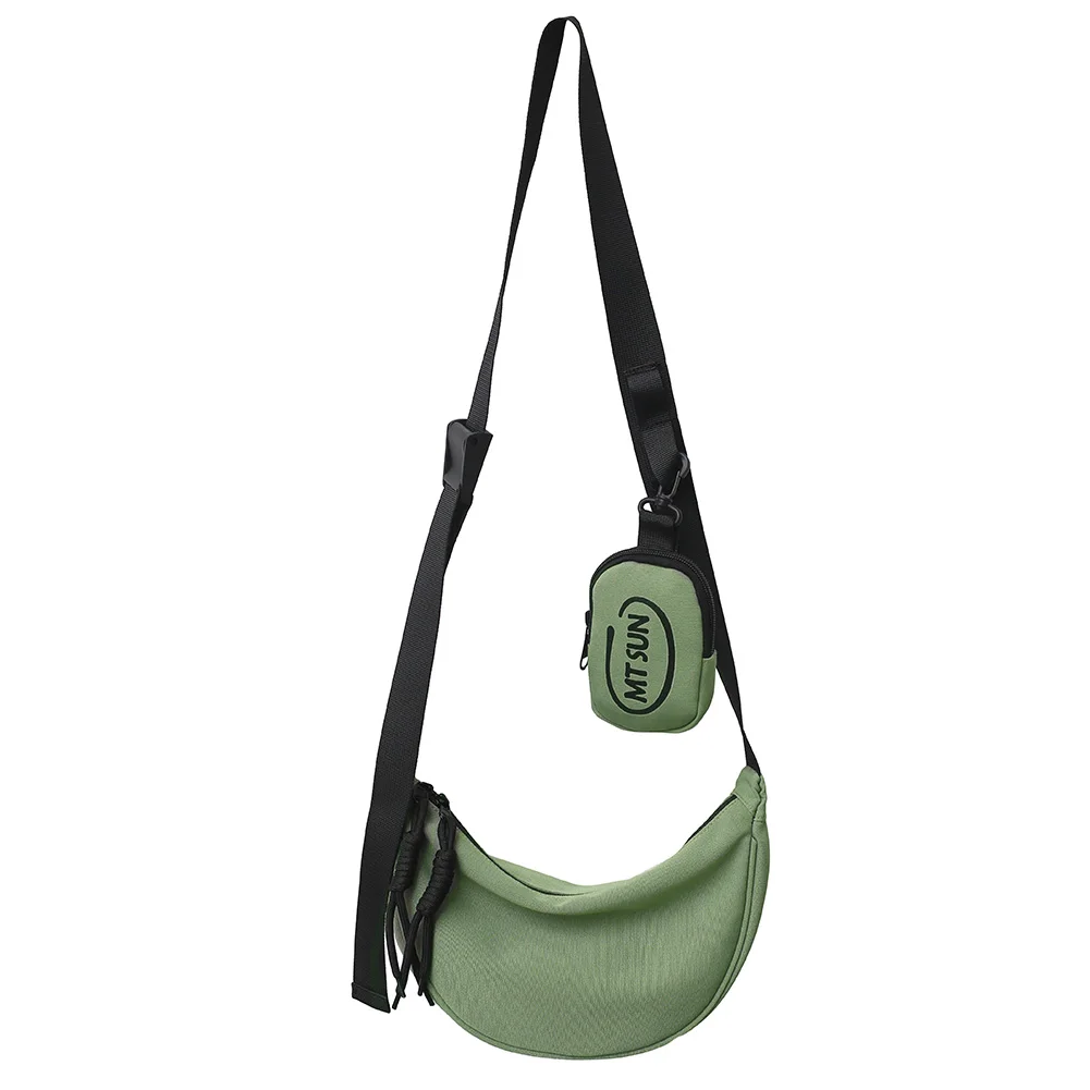 

Fashion Nylon Shoulder Bag Women Men Korean Style Hobos Chest Bag Students Crossbody Handbags with Coin Purses