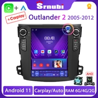 srnubi android 11 carplay auto for mitsubishi outlander xl 2 2005 2011 for tesla style car radio multimedia player map gps dvd