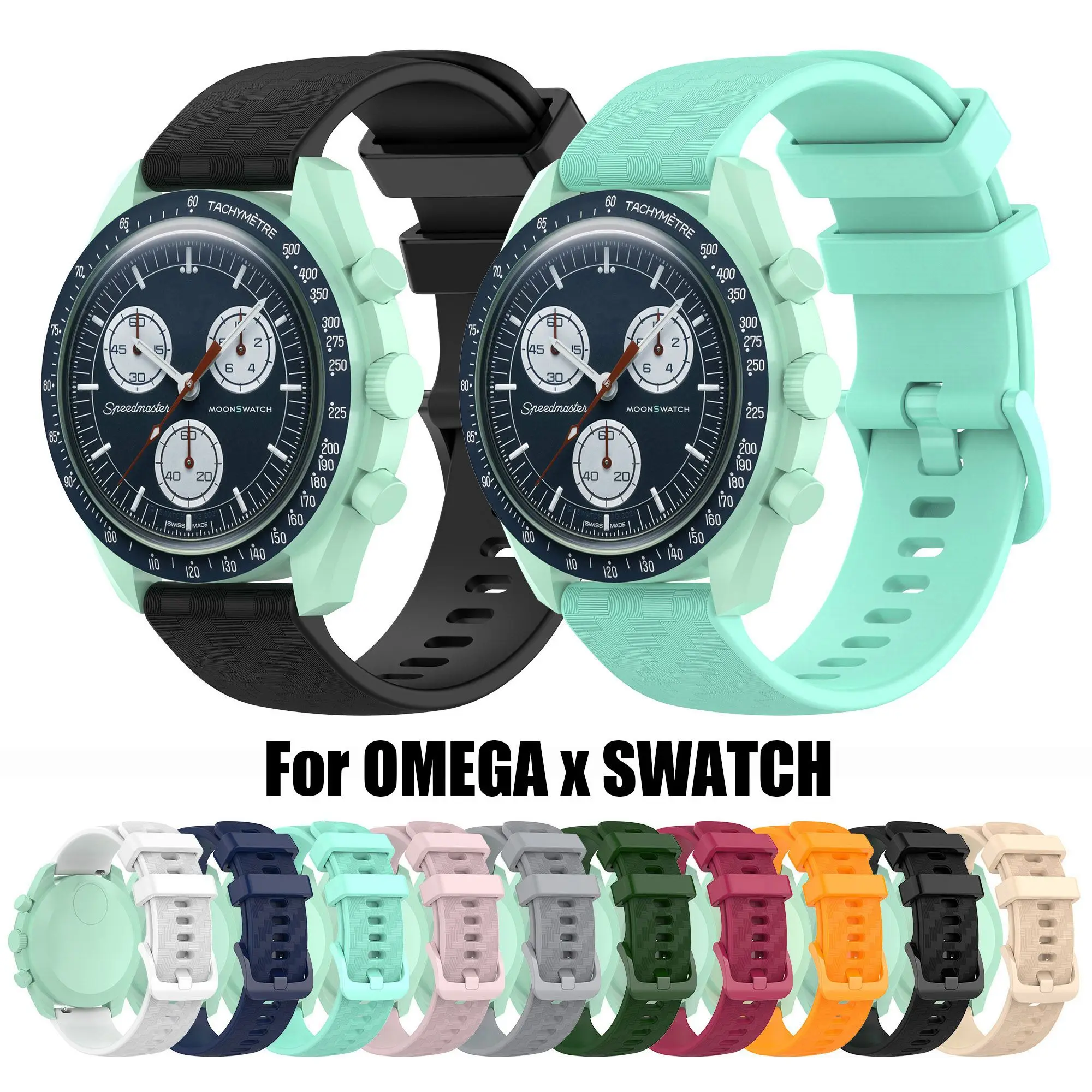 

1 шт., силиконовый ремешок для часов OMEGA SPEEDMASTER MOONWATCH