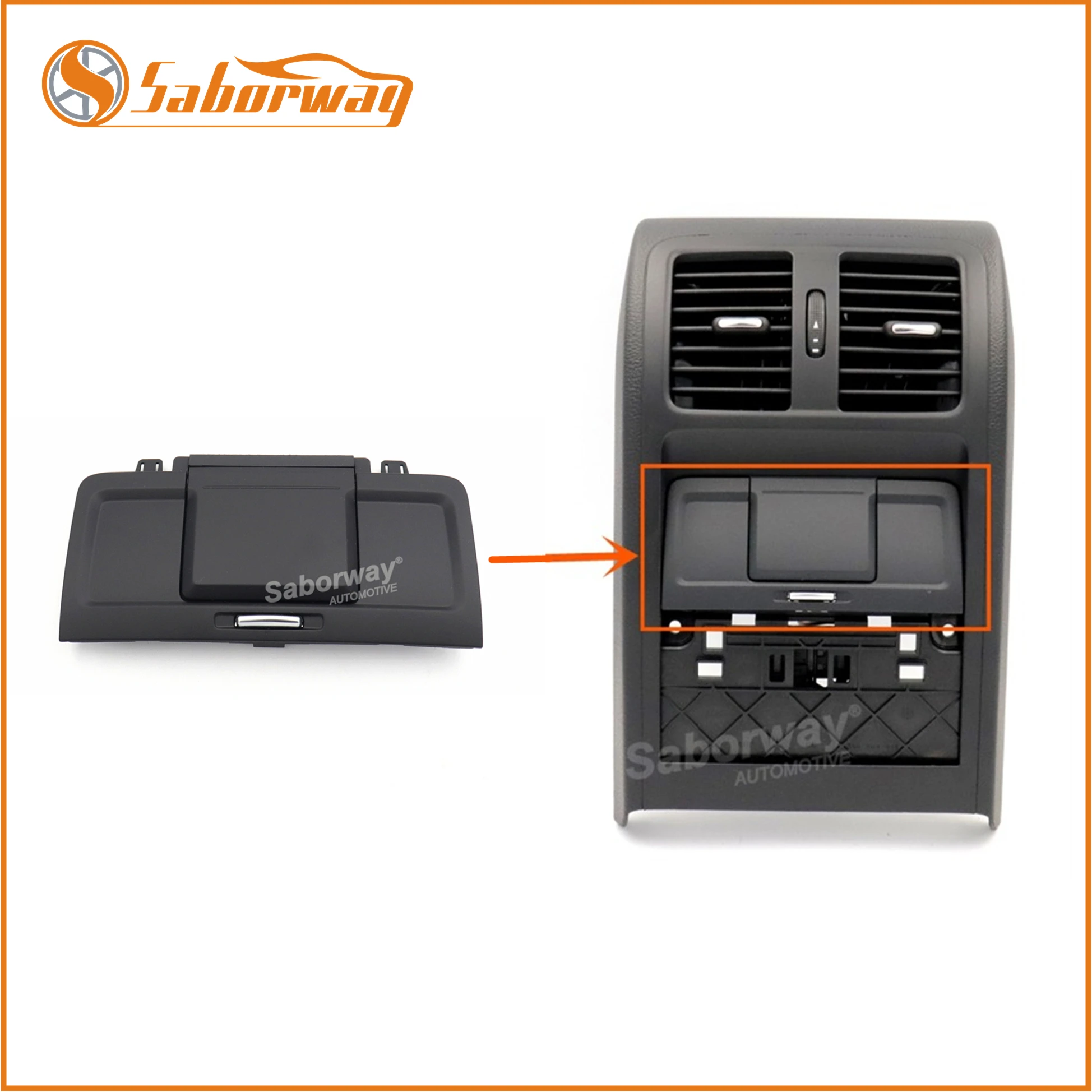 

Хромированный подлокотник Saborway, источник питания, задний источник питания, задний Крышка прикуривателя для Passat B6 B7 CC 3C0 863 289