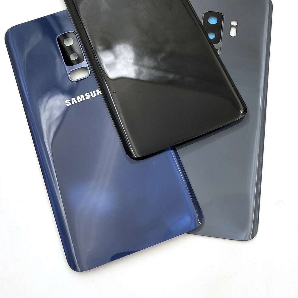 Для SAMSUNG Galaxy S9 G960 SM-G960F + Plus G965 SM-G965F стеклянная задняя крышка батарейного отсека