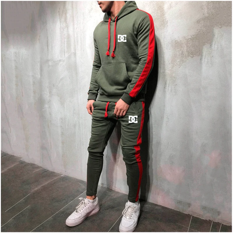 Мужской спортивный костюм с буквенным принтом Свитшот и спортивные штаны |